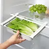 Caja de almacenamiento de huevos para refrigerador, caja ahorradora de espacio, grado alimenticio, bandeja de huevos tipo cajón deslizante, estante de refrigeración de alimentos