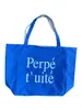 Bolsa Coreana de Nailon Dopamina Doble Cara Estilo Perezoso Rayas de Colores Estampado de Letras Simple Bolsa para Estudiantes y Viajeros