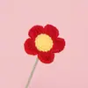 Flores de hilo de flor afgana tejidas a mano, producto terminado de flor artificial, ramo de flores tejidas, flores a juego, regalo del Día del Maestro