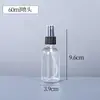 Botella Boston de vidrio transparente de 500 ml con cabezal de bomba de presión, botella para rellenar emulsión, aceite esencial, botella rociadora de gran capacidad