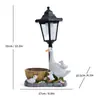 Vaso de Flor de Resina Multifuncional Transfronteiriço Estátua de Ouriço Alimentada por Energia Solar Ornamento para Pátio Jardim Villa Corredor Decoração Luz Noturna