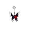 Gebei Europa y Estados Unidos piercing transfronterizo anillo para ombligo mariposa fresca y dulce anillo para ombligo rosa clavo para ombligo anillo para ombligo