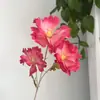 Flores de Orquídea Artificiales para Decoración de Bodas, Vestíbulos de Hoteles, Pasillos, Flores Falsas de un Solo Tallo con 3 Cabezas, Arreglo Floral Artificial, Flores Artificiales de Orquídea