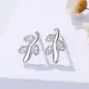 Brincos de prata esterlina s925 temperamento coreano pequeno fresco moda simples personalidade orelha jóias brincos de platina banhados