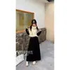 Falda Casual Recta con Abertura Estilo Niche Inspirado en el Diseño para Mujer, Nueva Moda Otoño 2026 Falda Sudadera Elástica con Cintura de Cordón