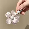 2026 Novo Presilha de Cabelo com Flor para Mulheres Franja Lateral Pequenas Presilhas Grampo de Cabelo Exquisito de Alta Qualidade Presilha de Bico de Pato Acessórios de Cabelo