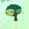 Cenário de Planta Joias para Bolo Decoração de Confeitaria Floco de Neve Árvore Árvore Verde Coqueiro Plug-in Folha Verde Árvore de Cacto Enfeites