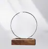 Trofeo de Cristal Creativo Hecho a Medida Decoración de Premio para Reunión Anual Estilo Nórdico Placa de Vidrio Regalo de Empresa Premio Grabado