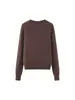 Comercio Electrónico Transfronterizo Novedades de Otoño Ropa para Mujer Moda Estilo Europeo y Americano Versátil Cuadros de Diamantes Cuello Redondo Suéter Cardigan Tejido