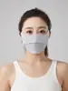 Mascarilla de Protección Solar de Seda de Hielo 2026 para Mujer, Protector Solar Estéreo 3D Anti-UV, Mascarilla Facial Transpirable, Protección para los Ojos, Abertura para Beber Agua
