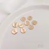Colgante Redondo de Oro de 14K Rellenado Color Duradero Letra Grabada Pendientes Hechos a Mano DIY Joyería Accesorio Redondo Collar Pulsera Colgante