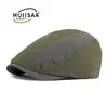 Gorra de Verano Fina Transpirable Estilo Japonés para Hombre, Boina de Pato Transpirable de Secado Rápido con Bloques de Color, Gorra de Artista Retro Británica para Mujer, Moderna