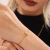 Sugar Ins Súper Maravilloso Doble Capa Recolección de Flores Amor Diamante Completo Top Cadena Joyería Pulsera Traje Acero Titanio Chapado con Oro Verdadero de 18K