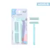 Maquinilla de afeitar de doble capa Lmltop para mujer con 2 cuchillas incluidas, maquinilla manual para axilas, venta al por mayor A0265