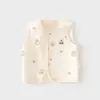 Chaleco Cálido para Bebé Primavera y Otoño Chaleco Acolchado para Bebé Chaleco para Niños Top de Modal para Recién Nacidos