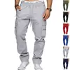 Calça de Trabalho Casual Esportiva Tapered Hip-Hop Masculina Tática de Estilo Europeu e Americano da Amazon, Solta, com Múltiplos Bolsos, Retrô
