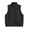 Chaleco de Trabajo Funcional Estilo Americano con Bolsillos Grandes para Hombre, Estilo Montaña, Color Sólido, Cuello Alto, Chaqueta de Trabajo sin Mangas de Tendencia Japonesa para Parejas