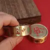 Spinner Fidget Giratorio de Doble Cara con Relieve de Latón, Pieza de Mano de Mahjong para Atraer Riqueza y Ganar Dinero, Adorno Personalizable