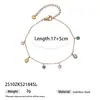 Collar Taina de Acero Inoxidable Europeo y Americano Lujo Ligero Pequeño Múltiples Colgantes Gota de Agua Circonita Juego de Joyería Producto de Venta Caliente Transfronterizo