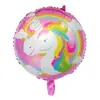 Fábrica direta 18 polegadas desenho animado pônei bebê bola aniversário decoração unicórnio flutuante balão de filme de alumínio