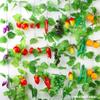 Vime Frutado Simulado, Vime de Flores Artificiais, Teto de Folha de Uva, Decoração de Folhas Verdes, Folhas de Plástico, Tubos de Plantas, Loja de Verduras