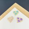Accesorios de Joyería DIY Accesorios para el Cabello de Niños Accesorios de Corazón de Perlas de Lunares Aleación Gota de Aceite Collar Colgante Llavero