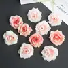 Cabeças de Flores Rosa de Jade Multicor Simuladas para Decoração de Casamento, Adereços de Fotografia, Flores Artificiais, Flores de Seda, Acessórios de Flores para Penteado DIY