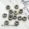 8*14 Cuentas de Ábaco de Cristal Natural con Agujero Grande Cuentas Espaciadoras con Hebilla de Seguridad Cuentas Sueltas Hechas a Mano DIY Accesorios de Joyería de Cuerda con Cuentas