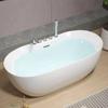 Bañera Nueva Doméstica Acrílica de Una Pieza Sin Costuras Independiente para Adultos Hotel B&B Apartamento Pequeño Bañera Estilo Europeo