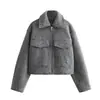 Moda femenina europea y americana transfronteriza Chaqueta corta de gamuza más vendida en AliExpress