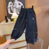 Colección Otoño/Invierno 2026: Pantalones Anchos Estilo Mezclilla, Engrosados, Forrados de Felpa para Niños y Niñas, Corte Holgado, con Puño, Casuales, Largos, Modernos