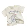 Roupas de bebê estilo coreano, blusas finas de verão para bebês, camisetas casuais e fofas para bebês, super adoráveis com estampas para o verão