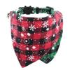 Novo produto transfronteiriço, laço ajustável de Natal, coleira de gato, lenço triangular vestível de dupla face, produto personalizável