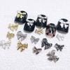 Joyería para Uñas de Celebridad de Internet Estéreo Tamaño Lazo de Cinta de Aleación Japonés Hueco Lazo Adhesivo Decoración para Uñas