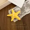 Pinza para el pelo de estrella de mar para mujer, estilo vacacional en la playa, pasador de estrella colorido, pinza para flequillo lateral, lindo accesorio para el pelo de playa, perfecto para fotos
