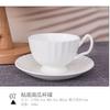 Fábrica de Tangshan atacado xícara de café de cerâmica para chá da tarde europeu branco puro casa criativa e logotipo xícara e pires de porcelana óssea