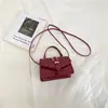 Cinto de Couro Estilo Coreano Tendência Bolsa Feminina 2026 Nova Moda Bolsa de Mão Bolsa Transversal Ins Cor Sólida Ombro Único Bolsa Quadrada Pequena