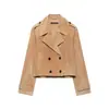 Z Estilo Europeo y Americano Transfronterizo 2026 Nueva Moda Elegante para Mujer al por Mayor Casual Holgado Corto Cortavientos de Doble Botonadura 3046065