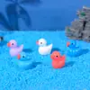 Mini Pato Amarelo Carnudo DIY Pequenos Enfeites Aquário Paisagismo Decoração Fofo Resina Colorida Pato Enfeites