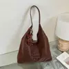 Bolsa Tote de Gran Capacidad Moda para Mujer Otoño Invierno Nuevo Retro Gamuza Hombro Único Debajo del Brazo Versátil para Viaje Diario Bolsa para Padres e Hijos