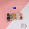 Paquete de material para ganchos de oreja multicolor en caja, pendientes caseros hechos a mano, herramientas de cuentas, accesorios de material de joyería