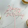 Inserto de Acrílico Nuevo Ins Transfronterizo Feliz Cumpleaños Decoración para Hornear Inserto para Pastel de Cumpleaños