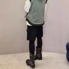 Botines de tacón grueso de estilo británico para mujer, botas Martin con hebilla única, estilo retro, estilo vaquero, 2024