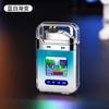 Nuevo encendedor creativo con carcasa transparente y doble arco USB para exteriores, resistente al viento, con degradado de fantasía, fabricantes al por mayor