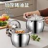 Olla para Filtrar Aceite de Acero Inoxidable con Malla Filtrante, Contenedor de Aceite, Olla para Freír, Olla Filtrante para el Hogar, Tanque de Almacenamiento de Aceite, Separador de Residuos de Aceite, Recipiente para Manteca con Tapa