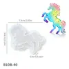 Colgante de Poni de Epoxy de Cristal Molde de Silicona para Colgante de Llavero Accesorios de Joyería Hechos a Mano