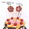 Decoração de bolo de cozimento com pó de ouro de cor fria Cartão de papel flor estrela Multi-Amor Plug-in