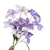 Orquídea Chama Artificial 3D Parede de Fundo Arranjo de Flores Decoração Casamento Roxo Bauhinia Orquídea Chama Flores Artificiais Falsas
