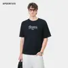 Camiseta de Manga Corta Estampada de Bloques de Color Falsos Dos Piezas para Hombre Apo, Top Casual Holgado Versátil de Gama Alta para Verano.