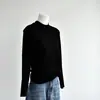 Tricô Macio Meia-Gola Eco-SilkNova moda feminina outono e inverno, adequada para usar em camadas ou sozinha, gola alta média, blusa base quente